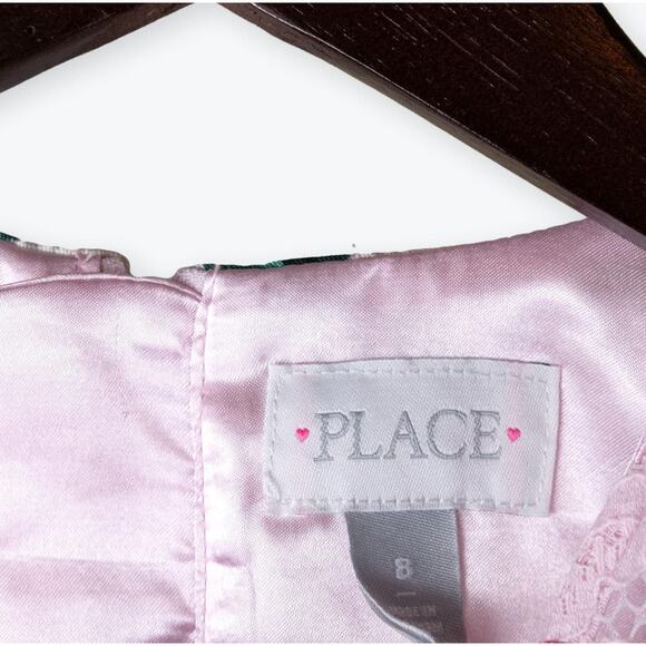 Children's Place Girls Pink Floral Sleeveless Party Dress 8 - Picture 3 of 6